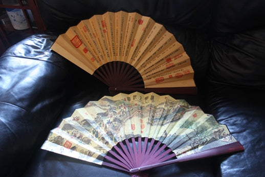 Classic Hand Crafted Fan with bamboo framework(QingMingShangHe)