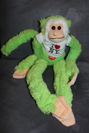 I Love NYToy Monkey (Lime 17")