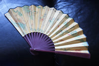 Classic Hand Crafted Fan with bamboo framework (18 Luo Han Tu)S