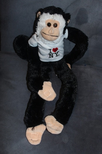I Love NY Toy Monkey (black 17")