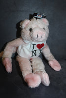 I Love NY Toy Pig (Pink 8")