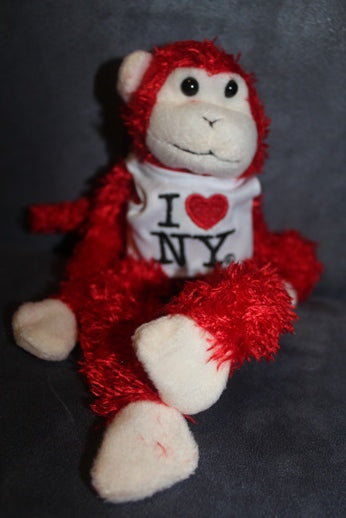 I Love NY Toy Monkey (red 8")