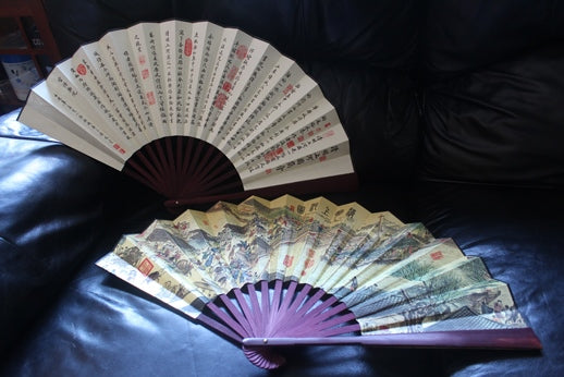 Classic Hand Crafted Fan with bamboo framework (QingMingShangHe)