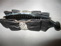Barrette/ Hair Clasp with Double Ribbons Long - Black