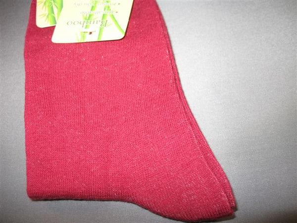 Eco-friendly Dress / Casual Bamboo Socks (dark red)