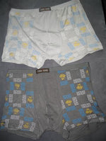 Bamboo Fiber Boxer Briefs 2 Pack (SilverBlue, Gray)