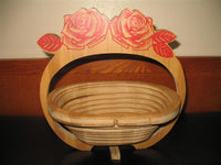 Natural Bamboo Collapsible Basket (Rose is Red)