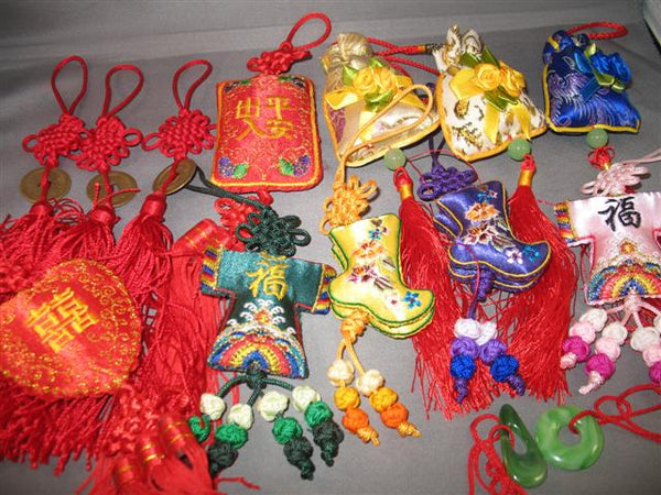 5 Assorted Exotic Ornaments /  Lucky Charm Value Gift Set.