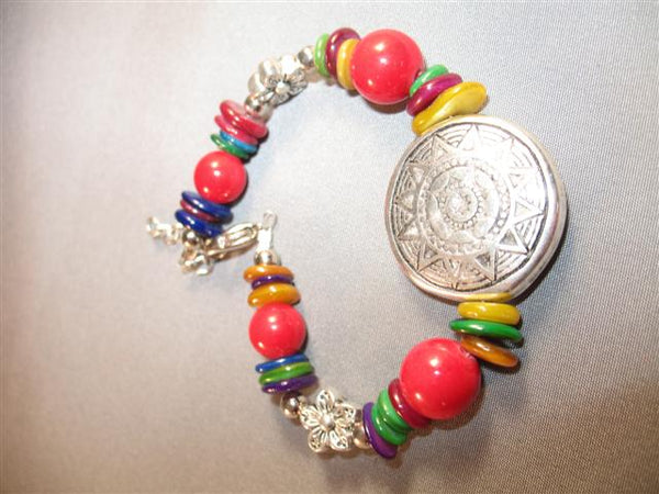 Tibet Silver Bracelet (silver round)