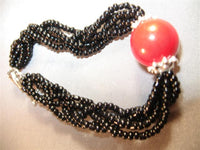 Tibet Silver Bracelet (single red bead)