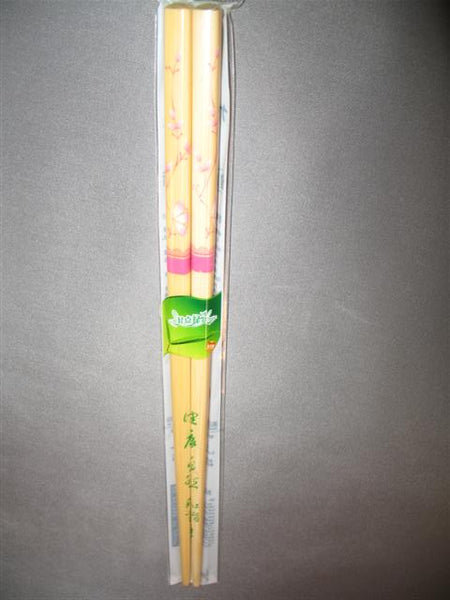 Bamboo Chopsticks (pink flower,1 pair)