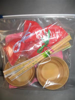 LexaLu Natural Bamboo Kitchen Gift Set(bowl/chopstick/towel/deod