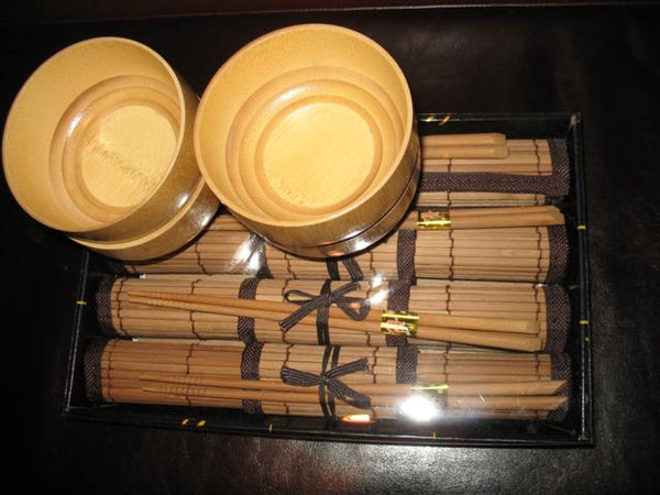 Simple and Elegant Bamboo Table Set 16 Pieces