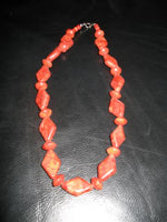 Red Coral Necklace (Diamond Shape)