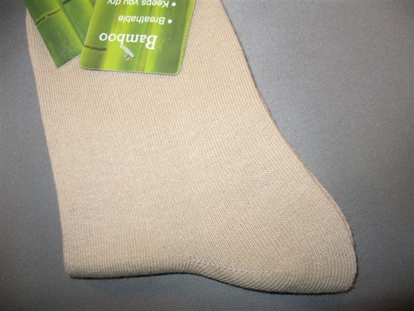 Eco-friendly Dress / Casual Bamboo Socks Men/Unisex (tan)
