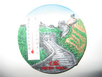 Magnet (Beijing/Great Wall, with thermometer, blue background)
