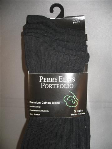5 Pair Hosiery Premium Cotton Blend for Men (Perry Ellis)