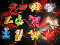 12 Fabric Animal Holiday Ornaments Gift Set