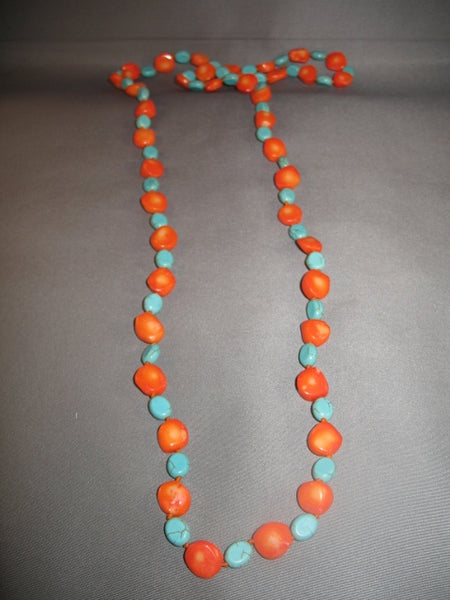 Turquoise and Stone Orange (S)