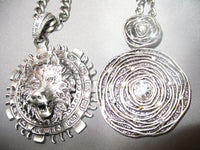 Wolf and Rose Necklace (2 pieces)