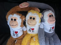 I Love NY Toy Monkey - Peace Love Joy