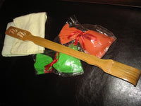 Bamboo Back Scratcher Towel & Charcoal Pouch Set