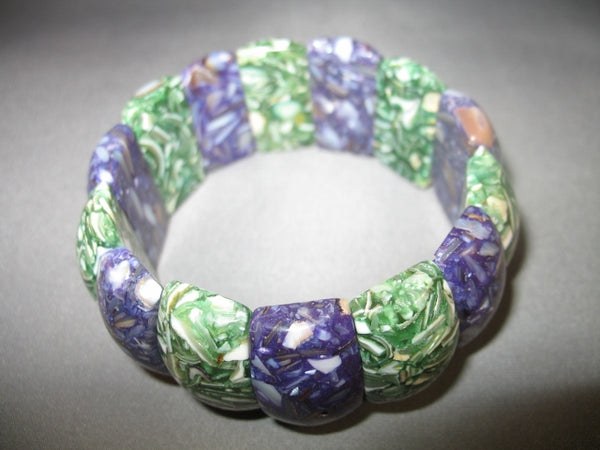 Arch Bangle (Green, Purple, White)