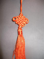 Hanging Lucky Knot with Tassel (DeepOrange)