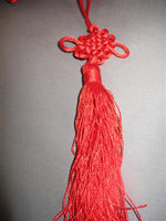 Hanging Lucky Knot with Tassel (Red)