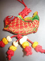 Hanging Fish Prosperity Ornament (Red, Green, Golden)