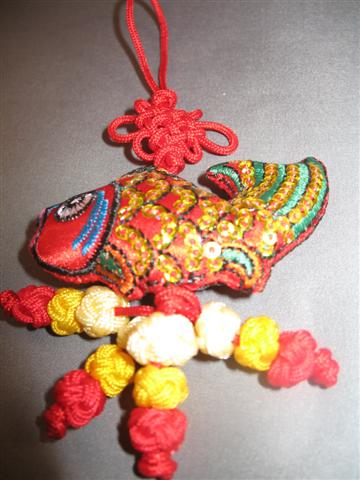 Hanging Fish Prosperity Ornament (Red, Shinning Golden, Green)